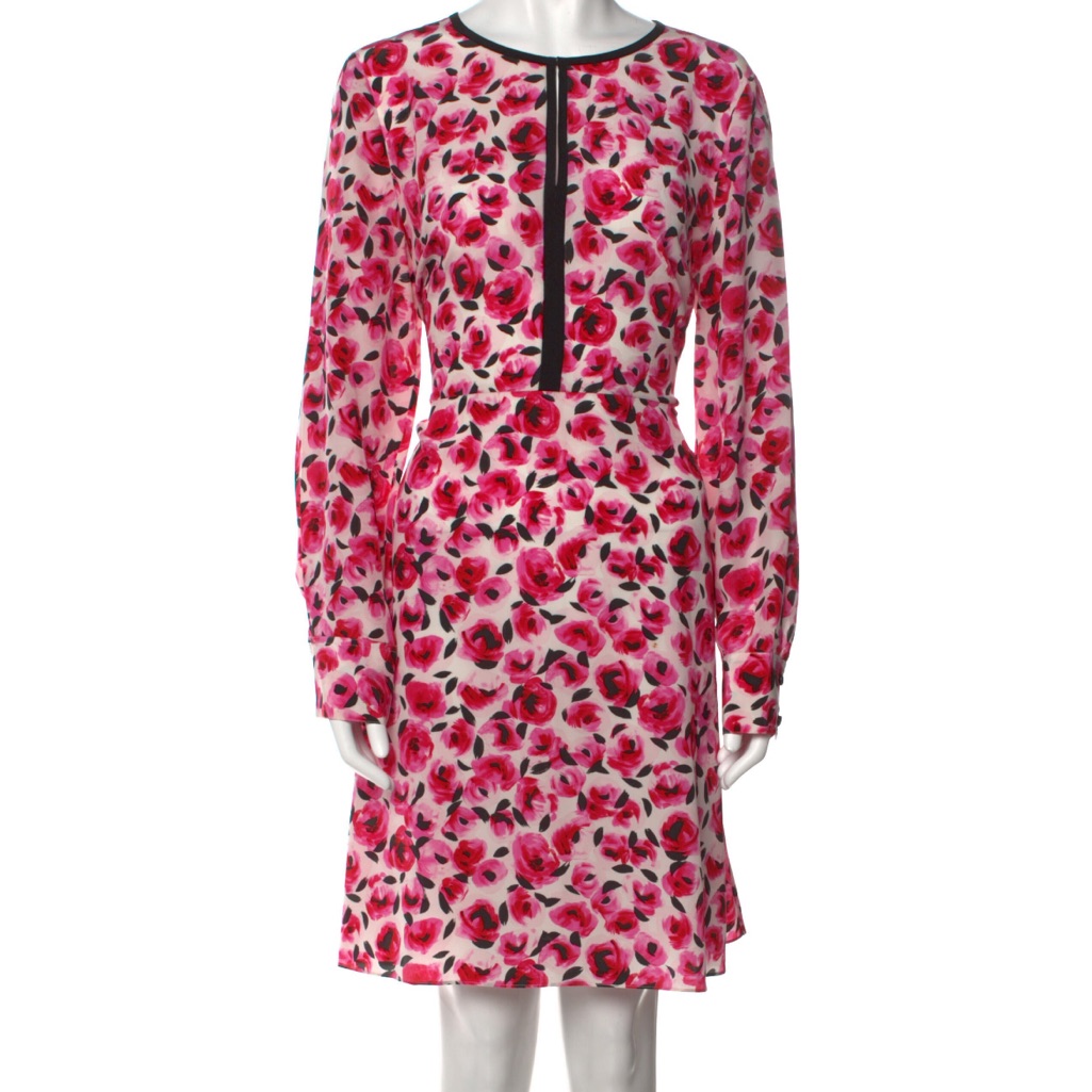 Kate Spade Rosebud Silk Mini Dress, Size 10/12